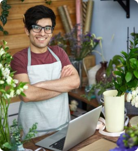 Emprendedor sonriente